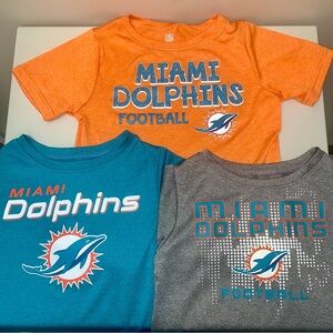 Miami Dolphins Bundle kids 2T shirts, boys, girls, NFL, football, short sleeve